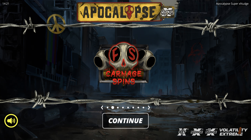 apocalypse slot start screen